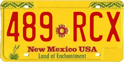 NM license plate 489RCX