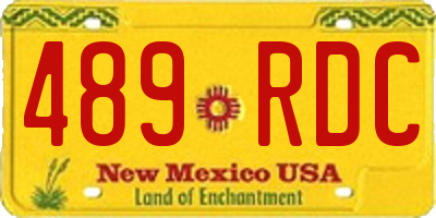 NM license plate 489RDC