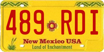 NM license plate 489RDI