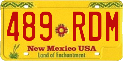 NM license plate 489RDM