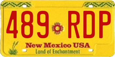 NM license plate 489RDP