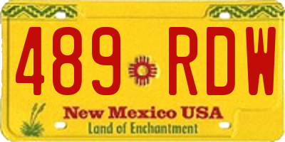 NM license plate 489RDW
