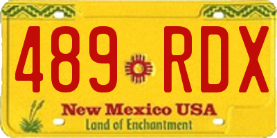 NM license plate 489RDX