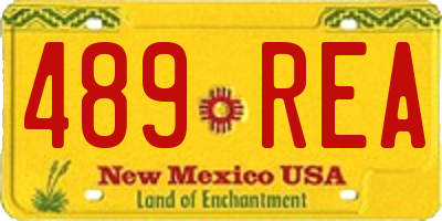 NM license plate 489REA
