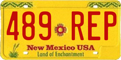 NM license plate 489REP