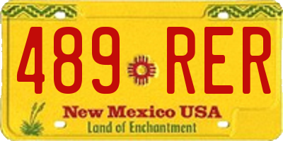 NM license plate 489RER