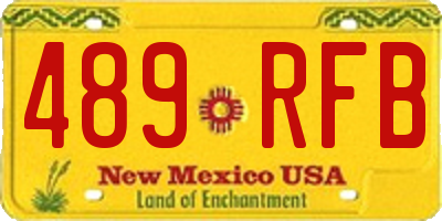 NM license plate 489RFB