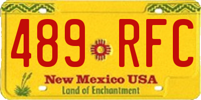 NM license plate 489RFC