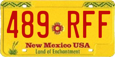 NM license plate 489RFF