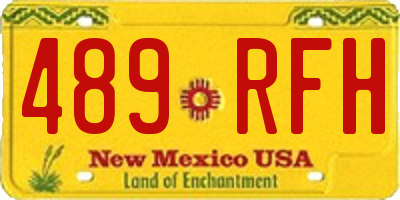 NM license plate 489RFH