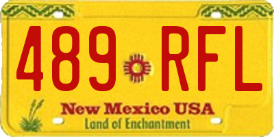 NM license plate 489RFL