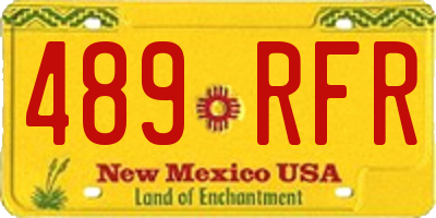 NM license plate 489RFR