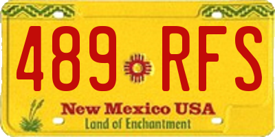 NM license plate 489RFS