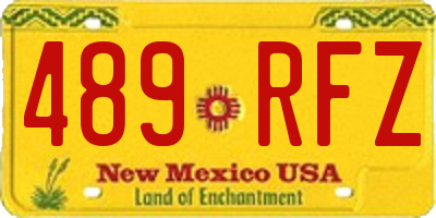 NM license plate 489RFZ