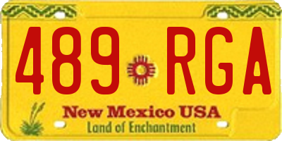 NM license plate 489RGA