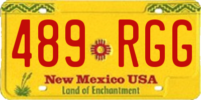 NM license plate 489RGG