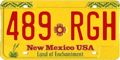 NM license plate 489RGH