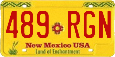 NM license plate 489RGN