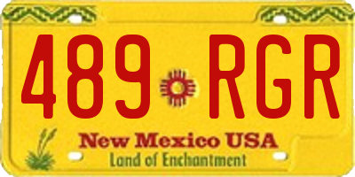NM license plate 489RGR