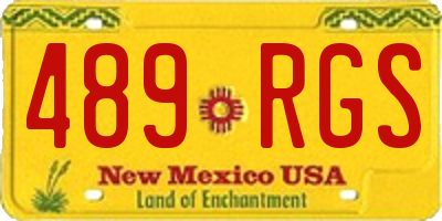 NM license plate 489RGS