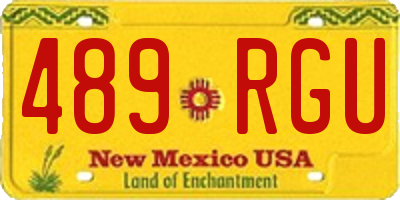 NM license plate 489RGU