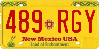 NM license plate 489RGY