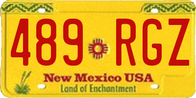 NM license plate 489RGZ