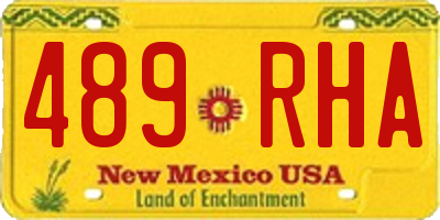 NM license plate 489RHA