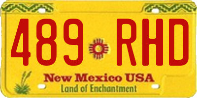 NM license plate 489RHD