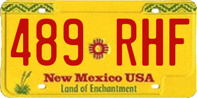 NM license plate 489RHF