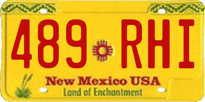 NM license plate 489RHI