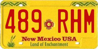 NM license plate 489RHM