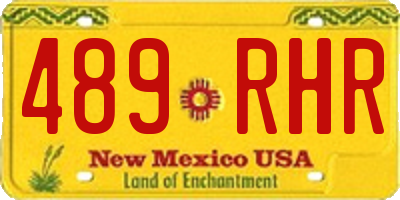 NM license plate 489RHR