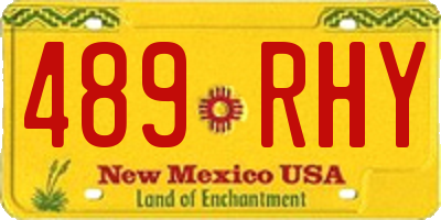 NM license plate 489RHY