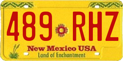 NM license plate 489RHZ