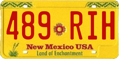 NM license plate 489RIH