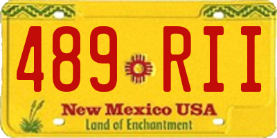 NM license plate 489RII