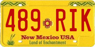 NM license plate 489RIK
