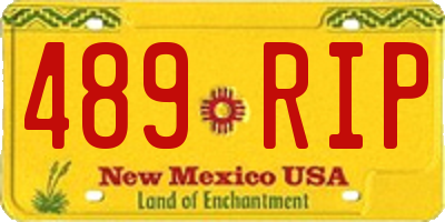 NM license plate 489RIP