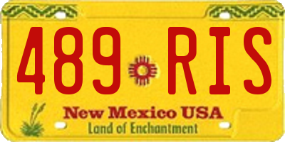 NM license plate 489RIS