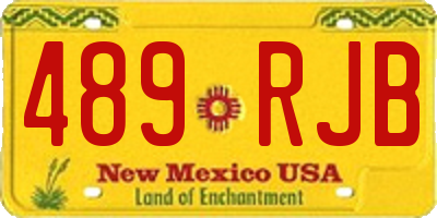 NM license plate 489RJB
