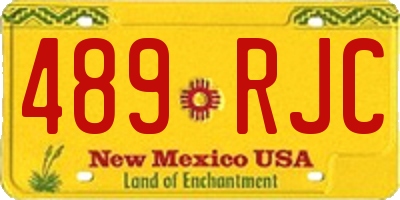 NM license plate 489RJC
