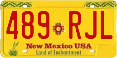 NM license plate 489RJL