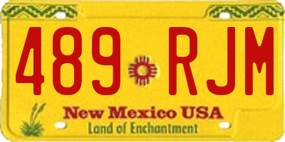 NM license plate 489RJM
