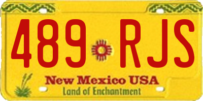 NM license plate 489RJS