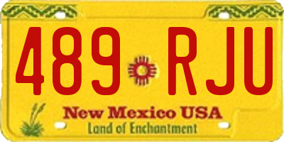 NM license plate 489RJU