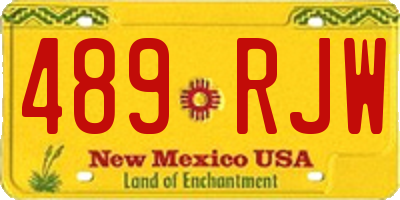 NM license plate 489RJW