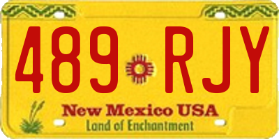 NM license plate 489RJY