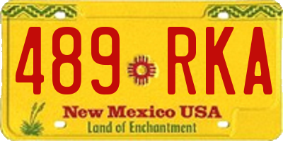 NM license plate 489RKA
