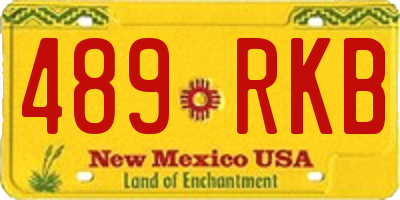 NM license plate 489RKB